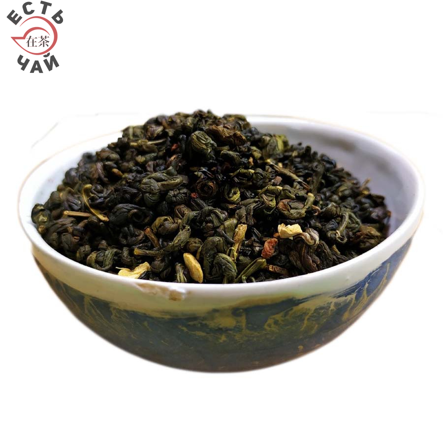 Чай зеленый Малина со сливками и имбирём 50 гр.